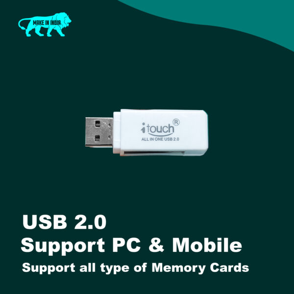4 in 1 Multi Card Reader with LED Indicator - Image 2