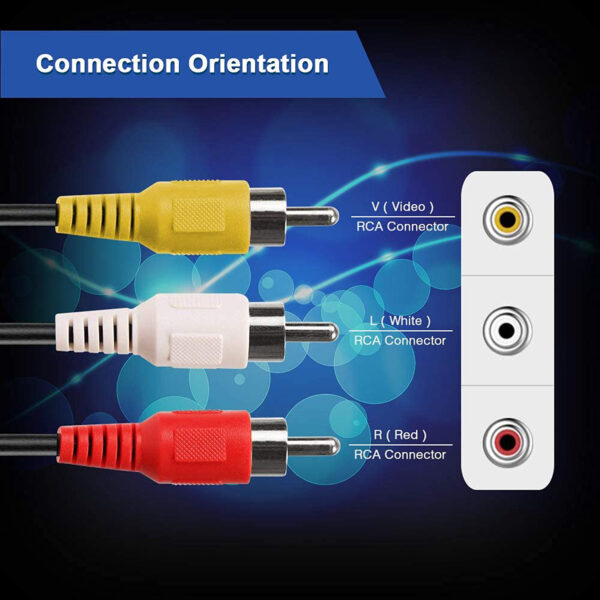 3 RCA Male to Male 3 RCA Stereo Audio Video Cable - Image 3