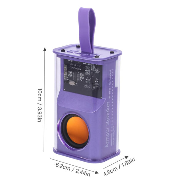 Transperent Bluetooth Speaker Fiber Glass (Type C Port) - Image 4