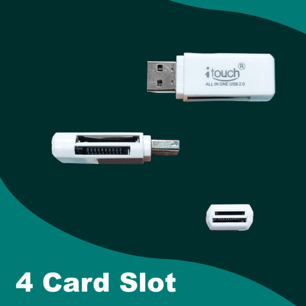 4 in 1 Multi Card Reader with LED Indicator