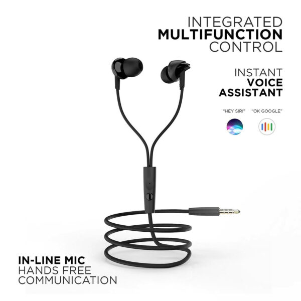boAt BassHeads 100 Wired Earphones With Mic (Black) 3.5mm - Image 4