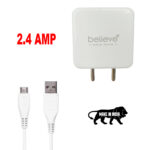 Believe 2.4A Micro USB Charger